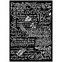 Preview: Stamperia - Schablone A3 "Writings" Stencil