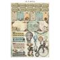 Preview: Stamperia - Papier, Aufkleber & Stanzteile "Voyages Fantastiques" Junk Journal Backgrounds,Stickers,Cut-Outs