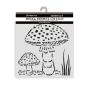 Preview: Stamperia - Schablone 12x12cm "Mushrooms" Stencil