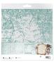 Preview: Studio Light - Pergamentpapier "Vintage Mint & White" Vellum 8x8 Inch ( 20,3x20,3 cm ) - 6 Bogen