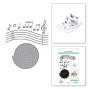 Preview: Spellbinders - Stanzschablone "Musical Notes & Stave Pop-Up" Dies