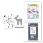 Preview: Spellbinders - Buchdrucktechnik "Cheer and Good Tidings Deer" BetterPress Plate & Dies