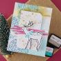 Preview: Spellbinders - Buchdrucktechnik "Cheer and Good Tidings Deer" BetterPress Plate & Dies