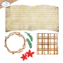 Preview: Elizabeth Craft Designs - Stanzschalone "Book of Christmas Square" Dies