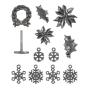 Preview: Tim Holtz - Idea Ology - Metallanhänger "Christmas Adornments"