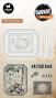 Preview: Studio Light - Stempel & Stanzschablone "Label & Stamp" Stamp & Dies Grunge