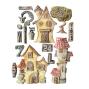 Preview: Stamperia - Gießform A5 "Houses" Soft Mould 