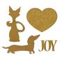 Preview: Stamperia - Holzteile "Dog and Cat Silhouette" MDF Crafty Shapes Blanks