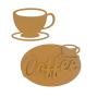 Preview: Stamperia - Holzteile "Cup and Plate" MDF Crafty Shapes Blanks
