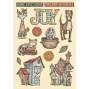 Preview: Stamperia - Holzteile A5 "Furry Friends" Wooden Shapes