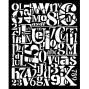 Preview: Stamperia - Schablone 20x25cm "Numbers and Letters Pattern" Stencil