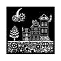 Preview: Stamperia - Schablone 18x18cm "Houses" Stencil  