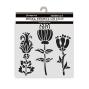 Preview: Stamperia - Schablone 12x12cm "Stylized Flowers" Stencil