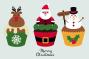 Preview: Crafters Companion - Stempelset & Stanzschablone "Christmas Cupcakes" Stamp & Dies