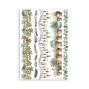 Preview: Stamperia - Washi Papier "Herbarium Silvae" Washi Pad 14,8x21cm - 8 Bogen