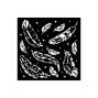 Preview: Stamperia - Schablone 12x12cm "Feather Pattern" Stencil