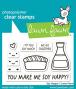 Preview: Lawn Fawn - Stempelset "Soy Happy" Clear Stamp