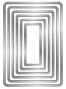 Preview: Crafters Companion - Stanzschablone "Stitched Edge Metal Rounded Rectangles" Dies