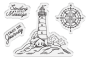 Preview: Crafters Companion - Stempelset & Stanzschablone "Lighthouse Scene" Stamp & Dies