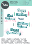 Preview: Sizzix - Stanzschablone & Stempelset "Birthday Wishes" Thinlits Craft Dies & Clear Stamps by 49 and Market