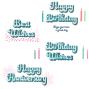 Preview: Sizzix - Stanzschablone & Stempelset "Birthday Wishes" Thinlits Craft Dies & Clear Stamps by 49 and Market