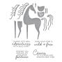 Preview: Spellbinders - Stempelset & Stanzschablone "Good Fortune Horse" Clear Stamps & Dies