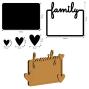 Preview: Stamperia - Holzteile "Family Hearts" MDF Crafty Shapes Blanks