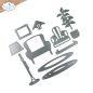 Preview: Elizabeth Craft Designs - Stanzschalone "Living Room" Dies