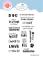Preview: Elizabeth Craft Designs - Stempelset "Dog Days Sentiments" Clear Stamps