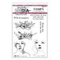 Preview: Ranger - Stempelset by Dina Wakley "Flower Crowns" Media Cling Stamp 