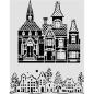 Preview: Stamperia - Schablone 20x25cm "Christmas House" Stencil