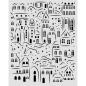 Preview: Stamperia - Schablone 20x25cm "Christmas Village" Stencil