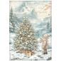 Preview: Stamperia - Decopatch Papier "White Christmas Selection by Cristina Radovan" Decoupage A4 - 6 Bogen  