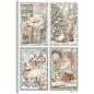 Preview: Stamperia - Decopatch Papier "White Christmas Selection by Cristina Radovan" Decoupage A4 - 6 Bogen  