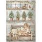 Preview: Stamperia - Decopatch Papier "White Christmas Selection by Cristina Radovan" Decoupage A4 - 6 Bogen  