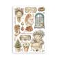 Preview: Stamperia - Washi Papier "White Christmas by Cristina Radovan" Washi Pad 14,8x21cm - 8 Bogen