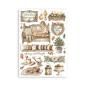 Preview: Stamperia - Washi Papier "White Christmas by Cristina Radovan" Washi Pad 14,8x21cm - 8 Bogen