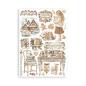 Preview: Stamperia - Washi Papier "White Christmas by Cristina Radovan" Washi Pad 14,8x21cm - 8 Bogen
