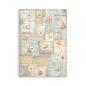 Preview: Stamperia - Washi Papier "White Christmas by Cristina Radovan" Washi Pad 14,8x21cm - 8 Bogen