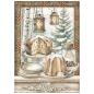 Preview: Stamperia - Decopatch Papier "White Christmas Selection by Cristina Radovan" Decoupage A6 - 8 Bogen  