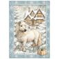 Preview: Stamperia - Decopatch Papier "White Christmas Selection by Cristina Radovan" Decoupage A6 - 8 Bogen  