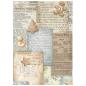 Preview: Stamperia - Decopatch Papier "White Christmas Backgrounds Selection by Cristina Radovan" Decoupage A6 - 8 Bogen  