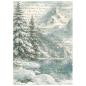 Preview: Stamperia - Decopatch Papier "White Christmas Backgrounds Selection by Cristina Radovan" Decoupage A6 - 8 Bogen  