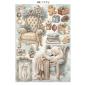 Preview: Stamperia - Papier, Aufkleber & Stanzteile "White Christmas by Cristina Radovan" Junk Journal Backgrounds,Stickers,Cut-Outs