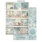 Preview: Stamperia - Papier, Aufkleber & Stanzteile "White Christmas by Cristina Radovan" Junk Journal Backgrounds,Stickers,Cut-Outs