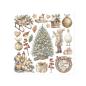 Preview: Stamperia - Transfer Aufkleber "White Christmas by Cristina Radovan" Rub-On Kit