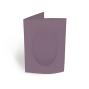 Passepartoutkarte oval 3-Fach DIN A6 in kraft purple