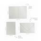 Preview: Faltkarte DIN A6 mit Briefumschlag DIN C6 in metallic polarweiss