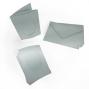 Preview: Passepartoutkarte mit ovalem Ausschnitt und Briefumschlag, DIN C6 in metallic platin