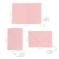 Preview: Faltkarte mit Briefumschlag DIN A5 in babypink